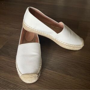 J. Crew Ivory Canvas Espadrilles Classic Slip-On Style NWOT